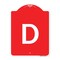 Signmission Designer Series Sign-Sign W/ Letter D, Red & White Aluminum Sign, 18" x 24", RW-1824-22958 A-DES-RW-1824-22958 - alternate 1
